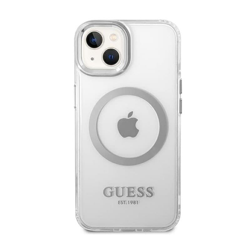 Guess Metal Outline MagSafe - Case for iPhone 14 Plus (Clear) - 3