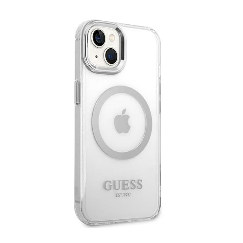 Guess Metal Outline MagSafe - Case for iPhone 14 Plus (Clear) - 4
