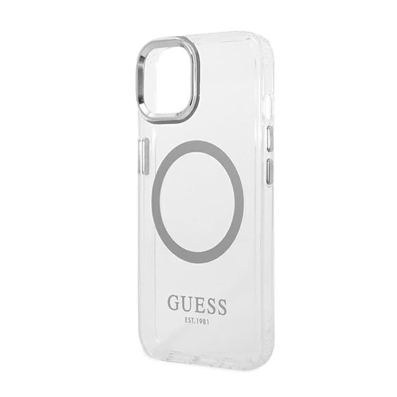 Guess Metal Outline MagSafe - Case for iPhone 14 Plus (Clear) - 6