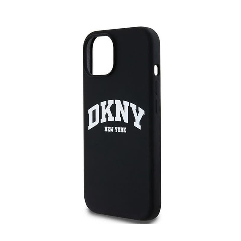 DKNY Liquid Silicone White Printed Logo MagSafe - Case for iPhone 15 Plus / 14 Plus (black) - 6