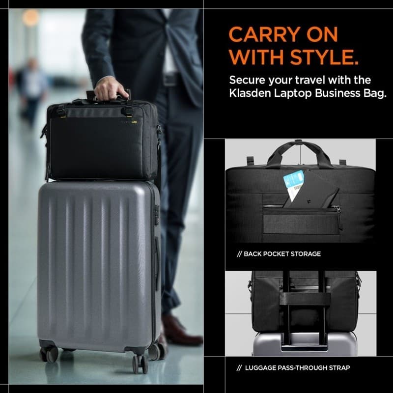 Spigen KD300 Klasden Laptop Bag - Laptop Bag 16" (Black) - 10
