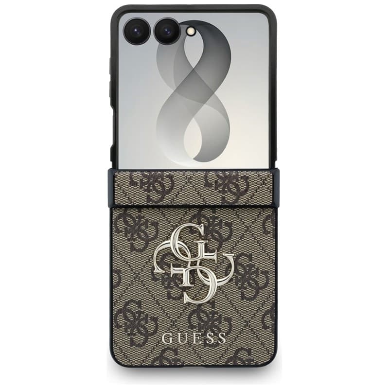 Guess Big 4G Logo - Custodia per Samsung Galaxy Z Flip 8 (Marrone) - 2