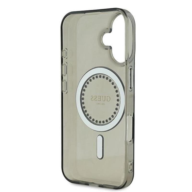 Guess IML Rhinestones MagSafe - Case for iPhone 16 (Black) - 7