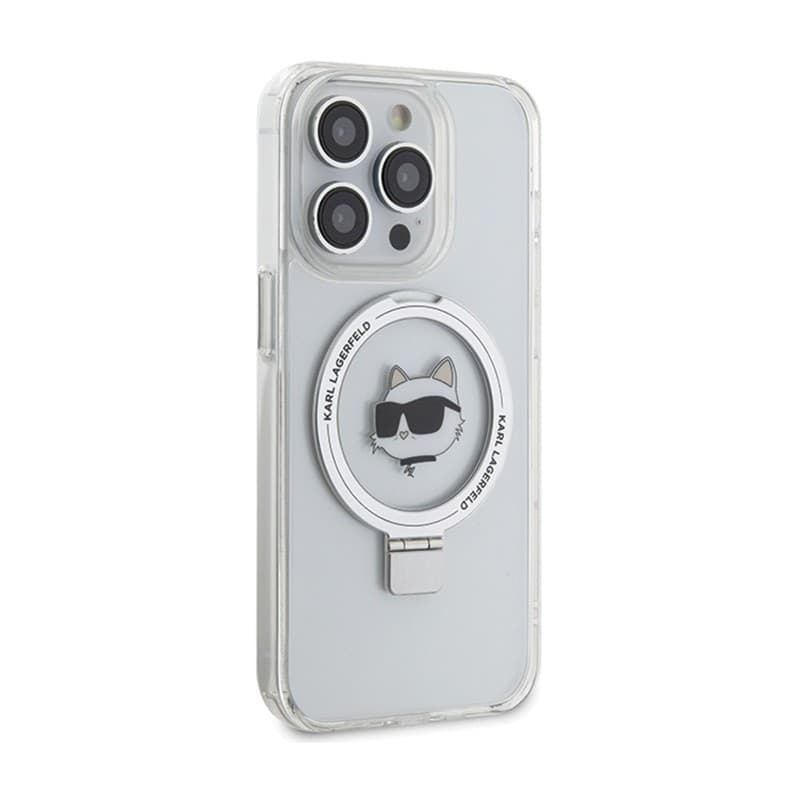 Karl Lagerfeld Ring Stand Choupette Head MagSafe - iPhone 15 Pro Max Case (white) - 4