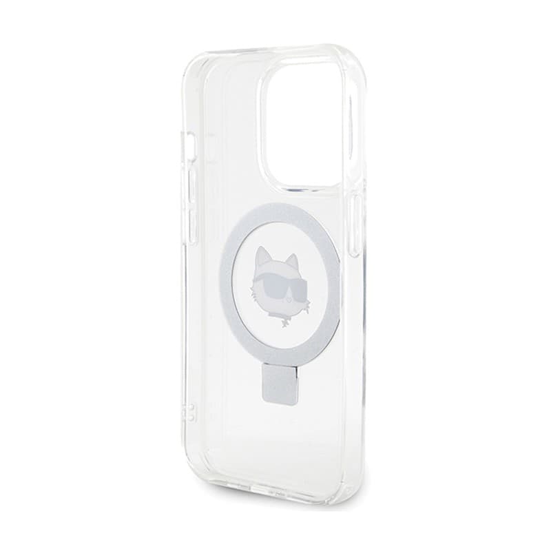 Karl Lagerfeld Ring Stand Choupette Head MagSafe - iPhone 15 Pro Max Case (white) - 7