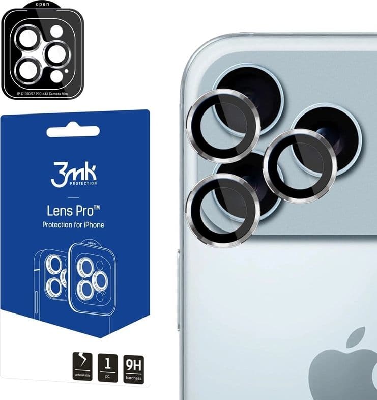 3mk Lens Protection Pro - Camera Lens Glass for iPhone 17 Pro / iPhone 17 Pro Max (Silver)