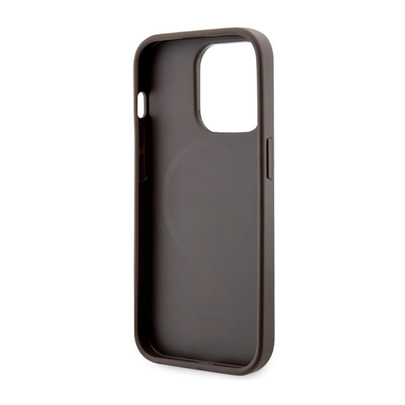 Guess 4G Printed Stripes MagSafe - Case for iPhone 14 Pro (Brown) - 7