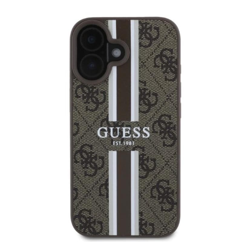 Guess 4G Printed Stripes MagSafe - Case iPhone 16 (brown) - 3