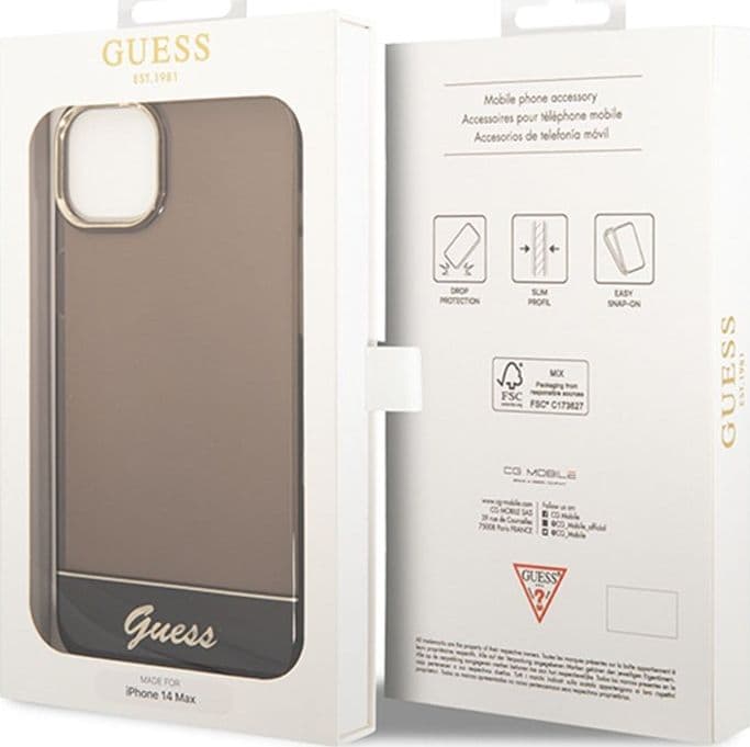 Guess Translucent - Case for iPhone 14 Plus (Black) - 8