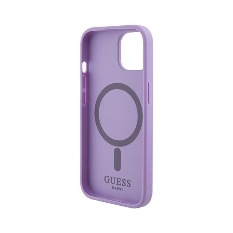 Guess Saffiano MagSafe - iPhone 15 Case (purple) - 7