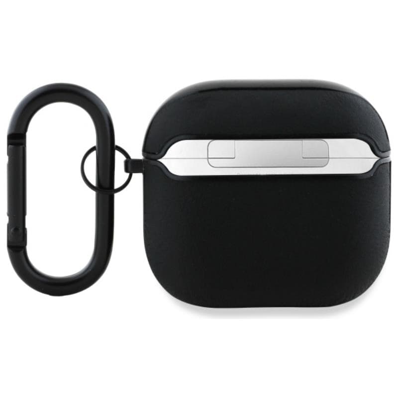 BMW Genuine Leather Silver Logo - Case for AirPods 4 (black) - 2