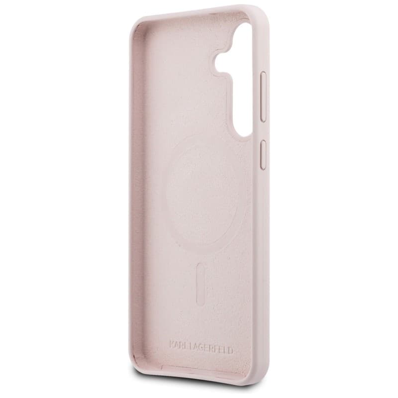 Karl Lagerfeld Silicone Karl & Choupette Heads MagSafe – Case Samsung Galaxy S25 FE (pink) - 15