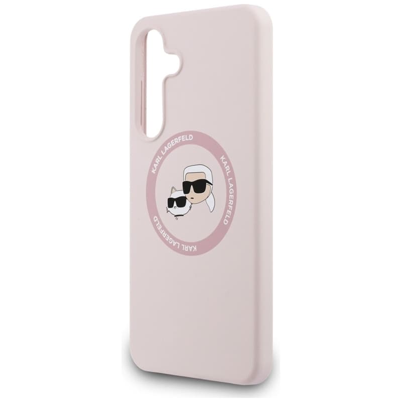 Karl Lagerfeld Silicone Karl & Choupette Heads MagSafe – Case Samsung Galaxy S25 FE (pink) - 6