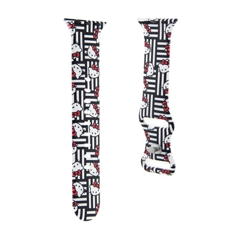 Hello Kitty Silicone Heads & Stripes - Strap for Apple Watch 38/40/41 mm (black) - 3
