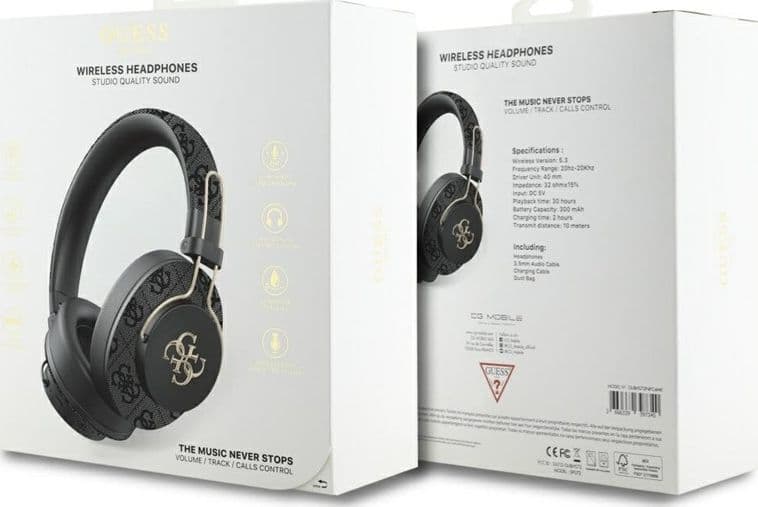 Guess Metal 4G Logo - Wireless Over-Ear Bluetooth Headphones ENC (black) - 5