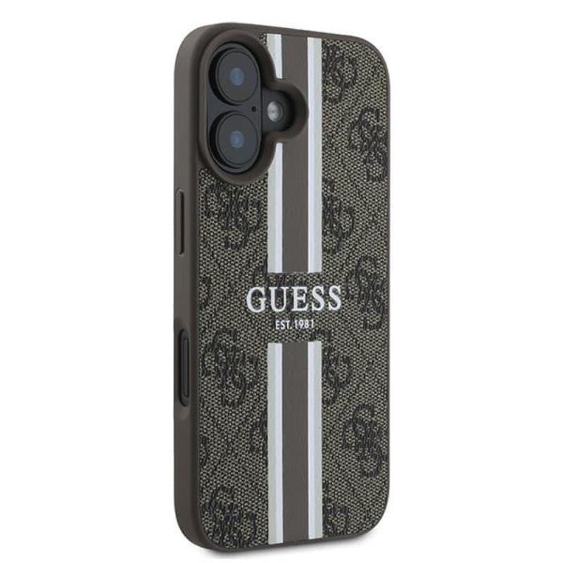 Guess 4G Printed Stripes MagSafe - Case iPhone 16 Plus (brown) - 4