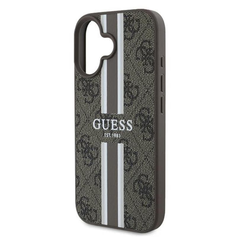 Guess 4G Printed Stripes MagSafe - Case iPhone 16 Plus (brown) - 6