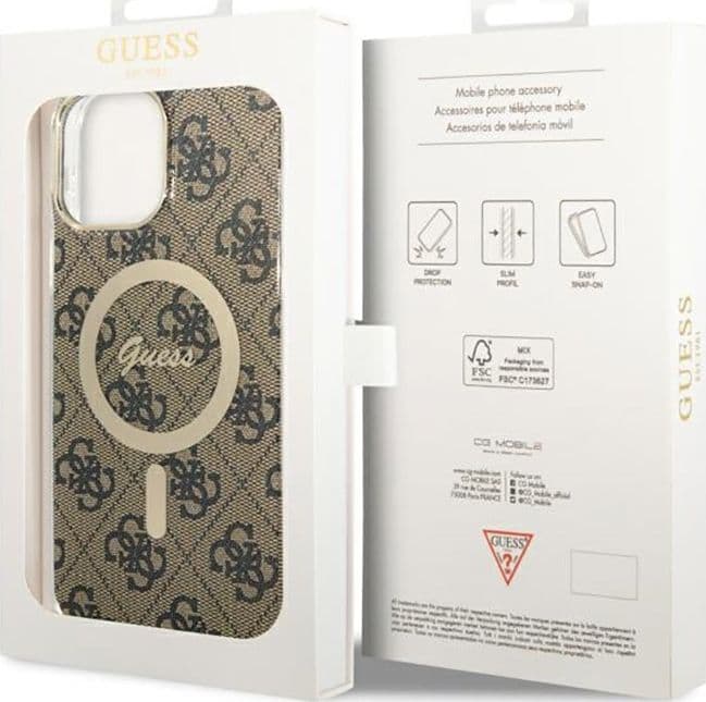 Guess 4G MagSafe - Case for iPhone 13 Pro Max (Brown) - 8