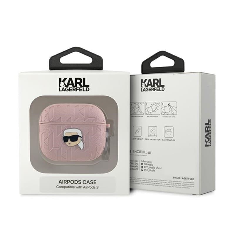 Karl Lagerfeld Monogram Karl Head - AirPods 3 Case (pink) - 3