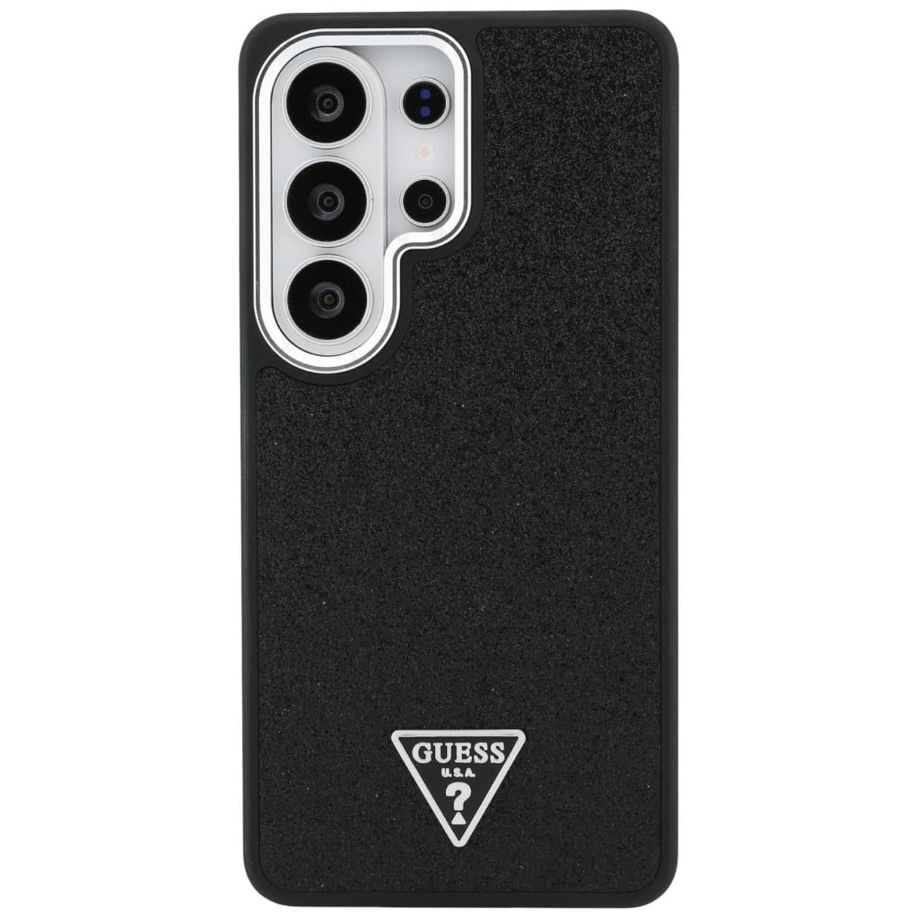 Custodia Guess Fixed Glitter Triangle MagSafe per Samsung Galaxy S26 Ultra (Nero) - 3