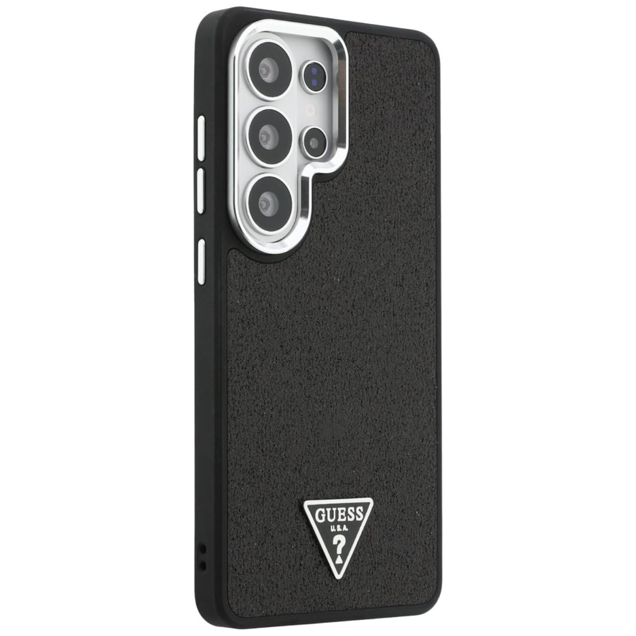 Custodia Guess Fixed Glitter Triangle MagSafe per Samsung Galaxy S26 Ultra (Nero) - 4