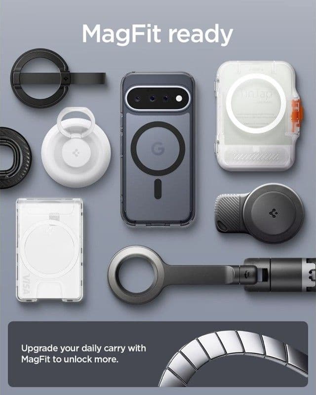 Spigen Ultra Hybrid Mag MagSafe - Custodia per Google Pixel 11 (Nero Ghiaccio) - 9