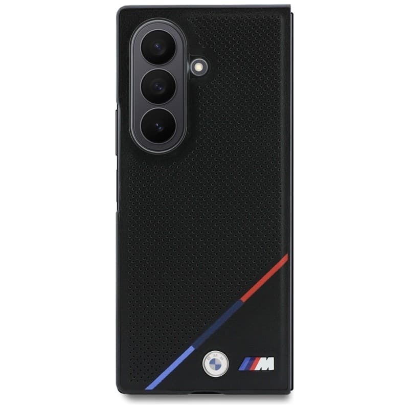 Custodia per Samsung Galaxy Z Fold 8 Ultra (nera) con logo in metallo tricolore traforato BMW M e MagSafe. - 2