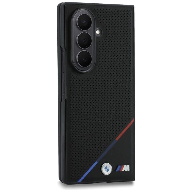 Custodia per Samsung Galaxy Z Fold 8 Ultra (nera) con logo in metallo tricolore traforato BMW M e MagSafe. - 3