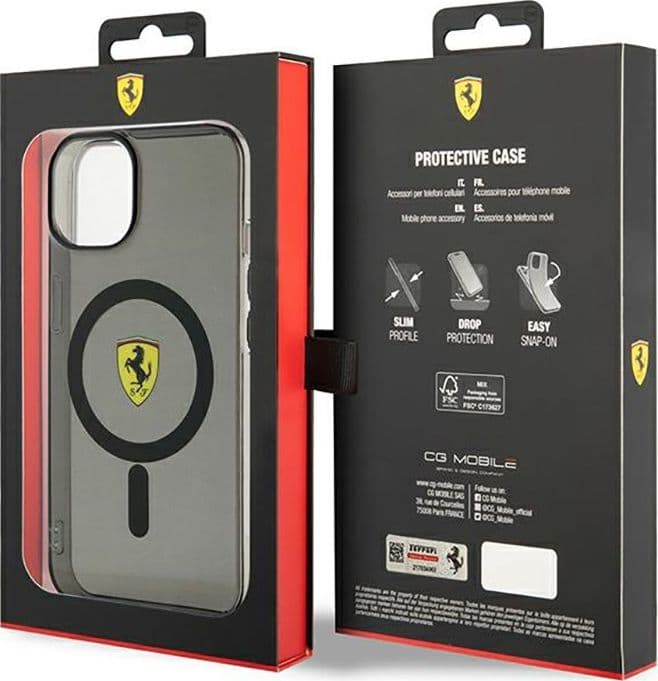 Ferrari Translucent MagSafe - Case for iPhone 14 Plus (Black) - 8
