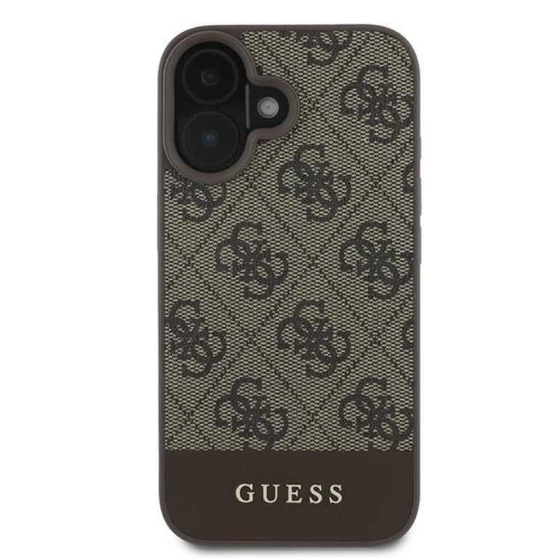 Guess 4G Bottom Stripe - Case for iPhone 16 Plus (brown) - 3