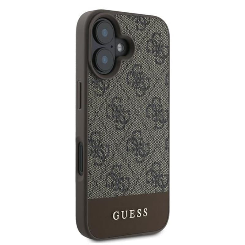 Guess 4G Bottom Stripe - Case for iPhone 16 Plus (brown) - 4