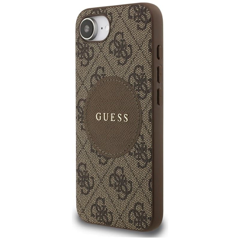 Guess 4G Circle Classic Logo MagSafe - Case for iPhone 16e (brown) - 2