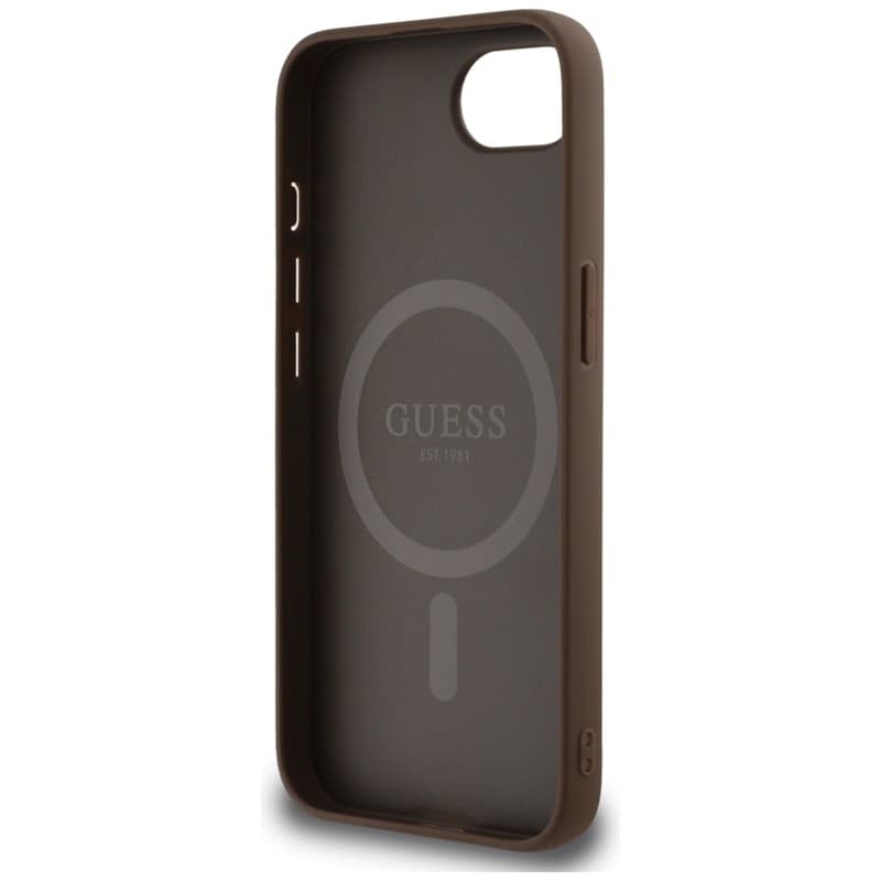 Guess 4G Circle Classic Logo MagSafe - Case for iPhone 16e (brown) - 7