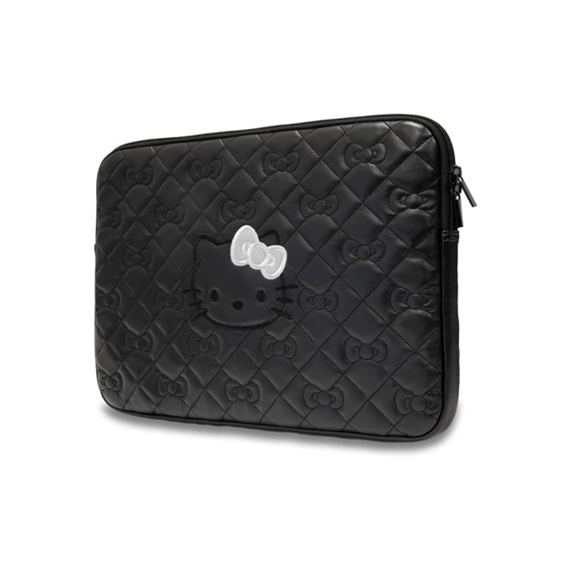 Hello Kitty Zip PU Quilted Bows Sleeve - Notebook case 13" / 14" (black) - 2