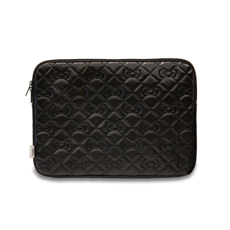 Hello Kitty Zip PU Quilted Bows Sleeve - Notebook case 13" / 14" (black) - 3