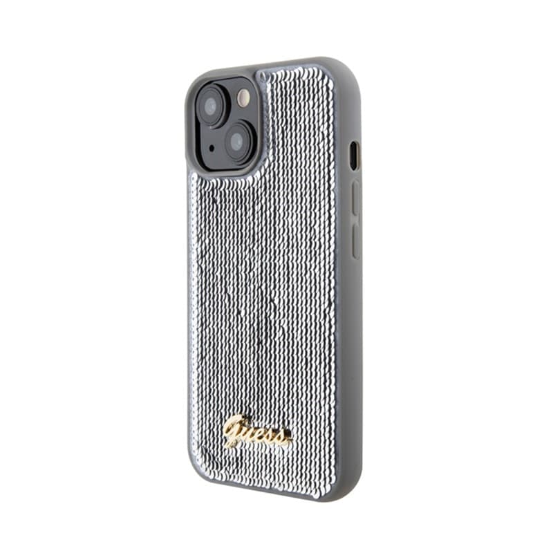 Guess Sequin Script Metal - Case for iPhone 15 (Silver) - 2