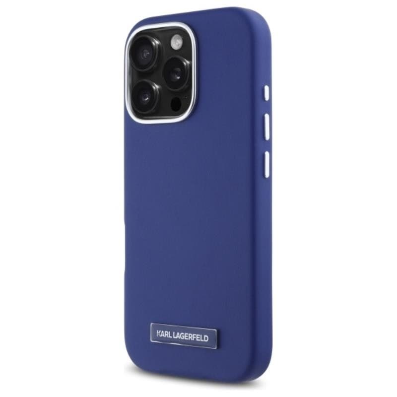 Karl Lagerfeld FW Metal Plate MagSafe - Case for iPhone 16 Pro (blue) - 2