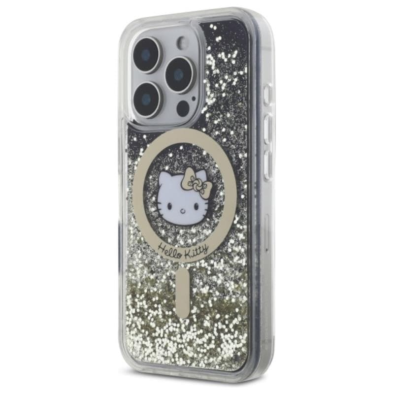 Hello Kitty Liquid Glitter Fever MagSafe - Case for iPhone 16 Pro Max (black/gold) - 2