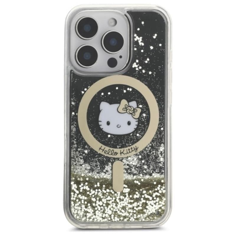Hello Kitty Liquid Glitter Fever MagSafe - Case for iPhone 16 Pro Max (black/gold) - 3