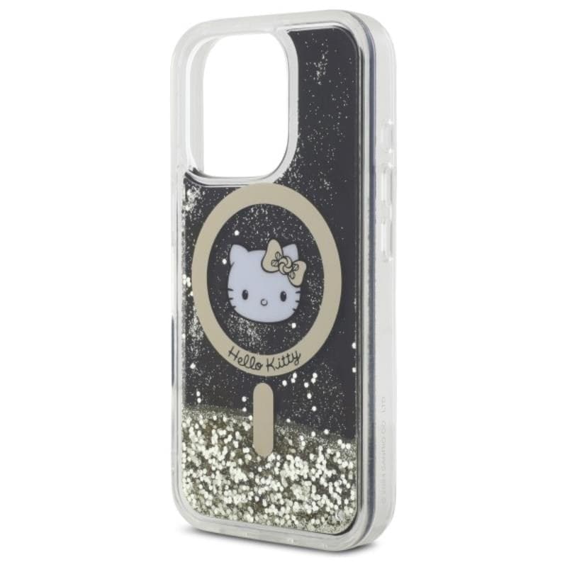 Hello Kitty Liquid Glitter Fever MagSafe - Case for iPhone 16 Pro Max (black/gold) - 6