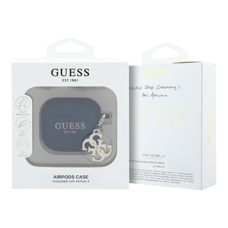 Guess Silicone 4G Charm - AirPods 4 Case (black) - 3