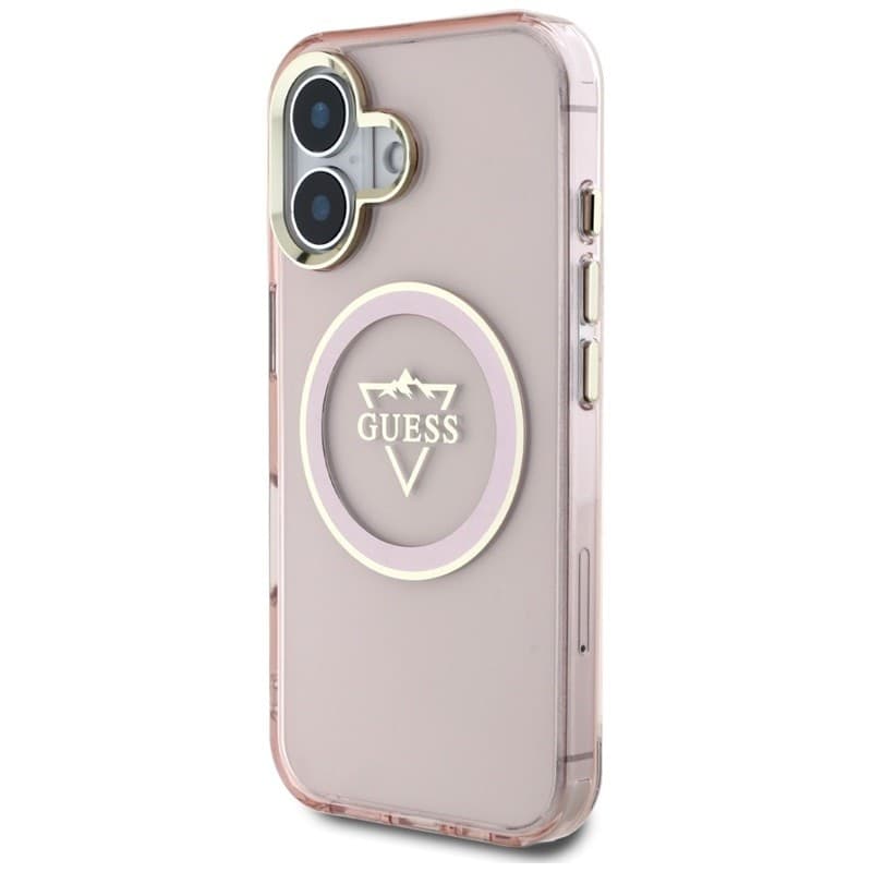 Guess IML Metal Mountain Logo MagSafe - Case for iPhone 16 (pink) - 2