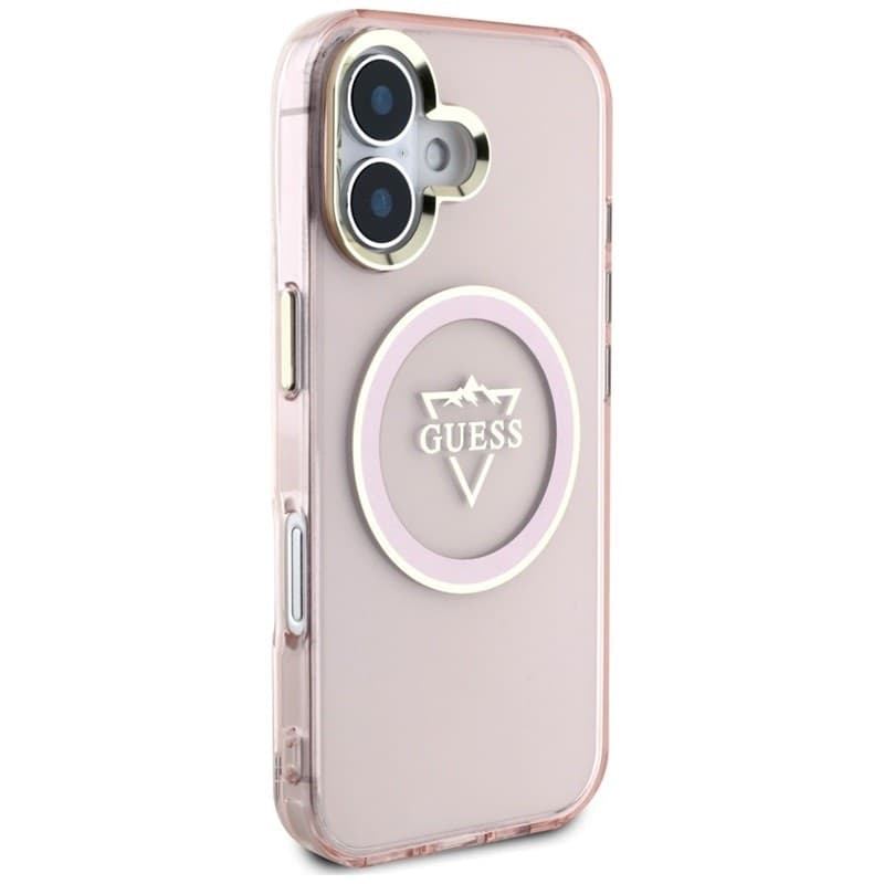Guess IML Metal Mountain Logo MagSafe - Case for iPhone 16 (pink) - 4