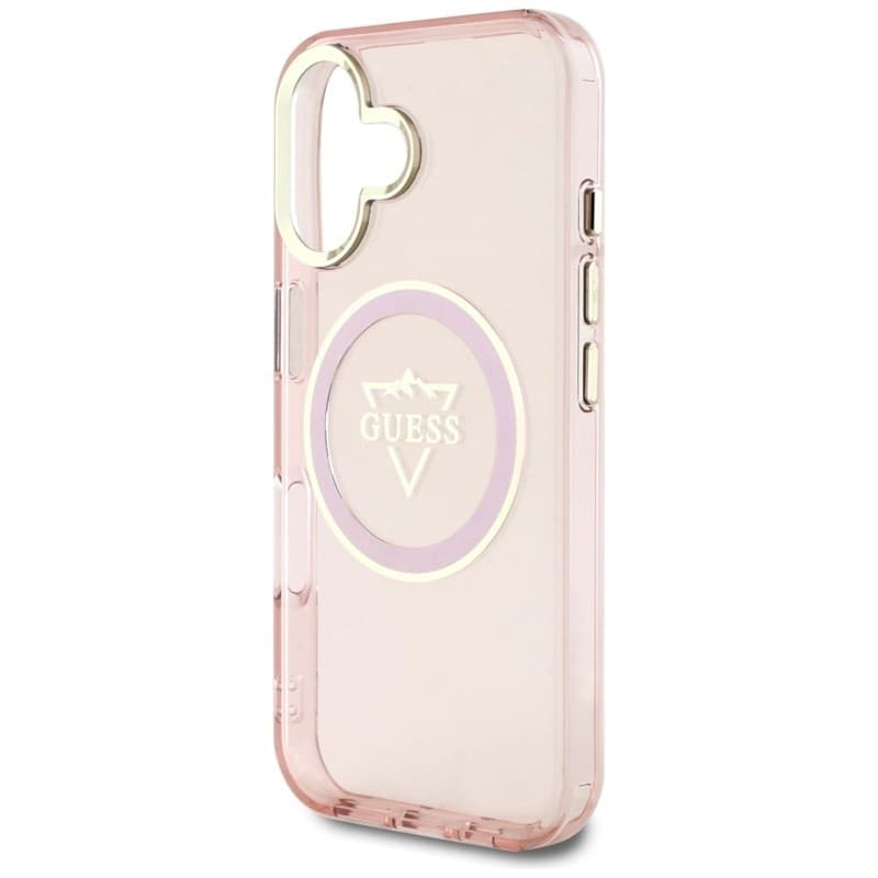 Guess IML Metal Mountain Logo MagSafe - Case for iPhone 16 (pink) - 6