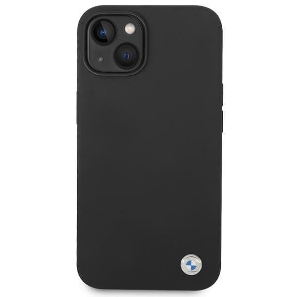 BMW Liquid Silicone Case Metal Logo for iPhone 14 (Black) - 3
