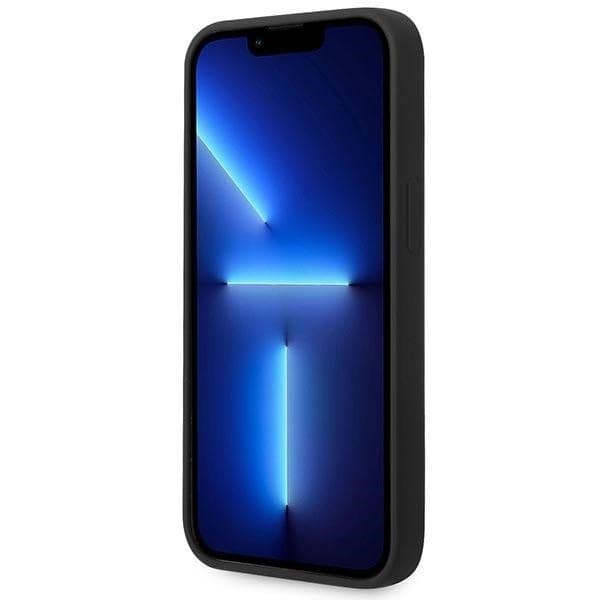BMW Liquid Silicone Case Metal Logo for iPhone 14 (Black) - 5