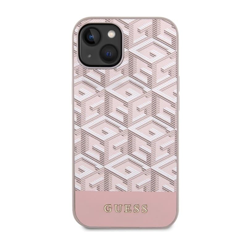 Guess GCube Stripes MagSafe - Case for iPhone 14 Plus (Pink) - 3