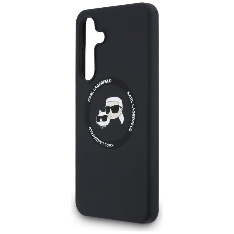Karl Lagerfeld Silicone Karl & Choupette Heads MagSafe – Case Samsung Galaxy S25 FE (black) - 6