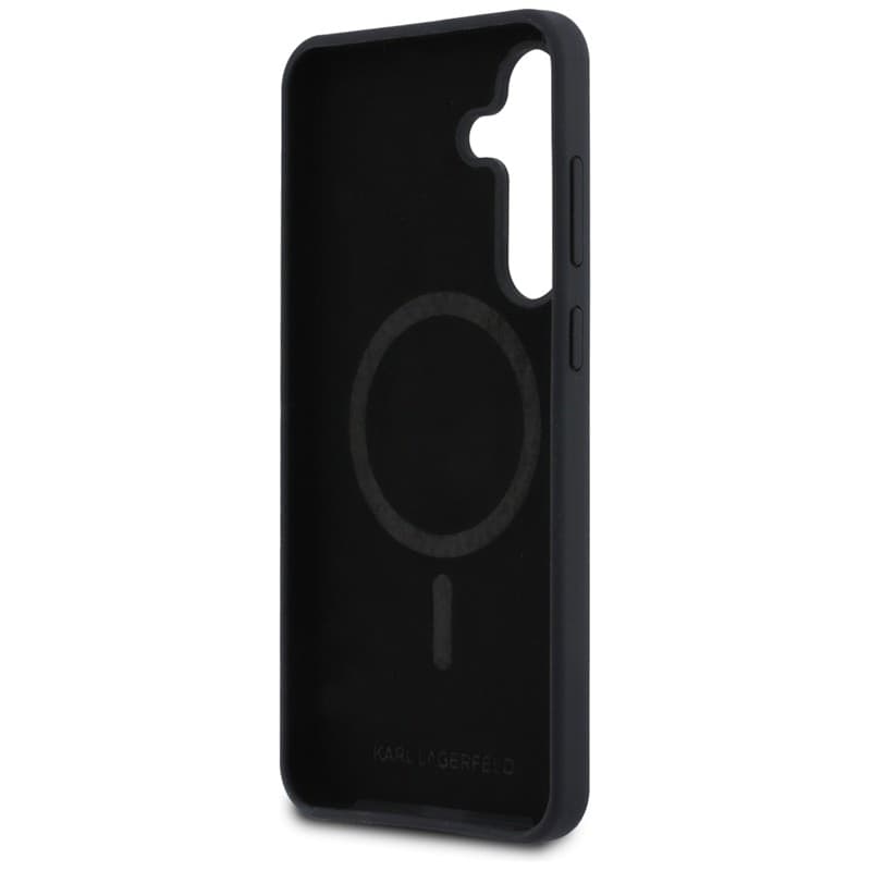 Karl Lagerfeld Silicone Karl & Choupette Heads MagSafe – Case Samsung Galaxy S25 FE (black) - 7