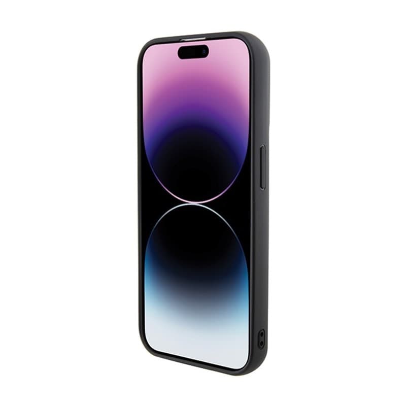 Karl Lagerfeld Gripstand Saffiano Karl & Choupette Pins - iPhone 15 Pro Case (Black) - 6